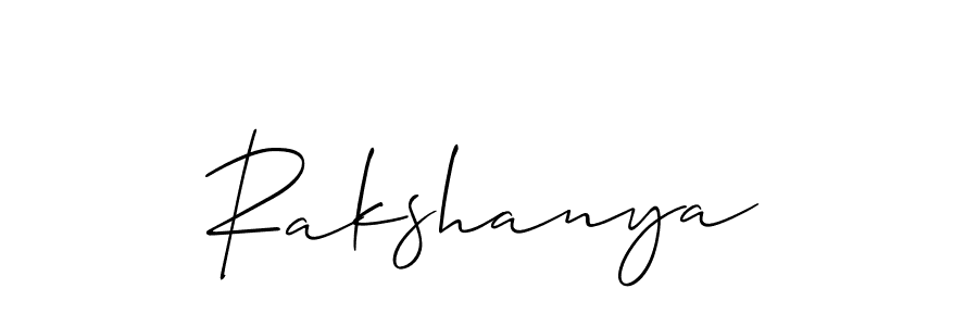 It looks lik you need a new signature style for name Rakshanya. Design unique handwritten (Allison_Script) signature with our free signature maker in just a few clicks. Rakshanya signature style 2 images and pictures png