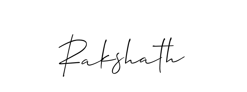 Design your own signature with our free online signature maker. With this signature software, you can create a handwritten (Allison_Script) signature for name Rakshath. Rakshath signature style 2 images and pictures png