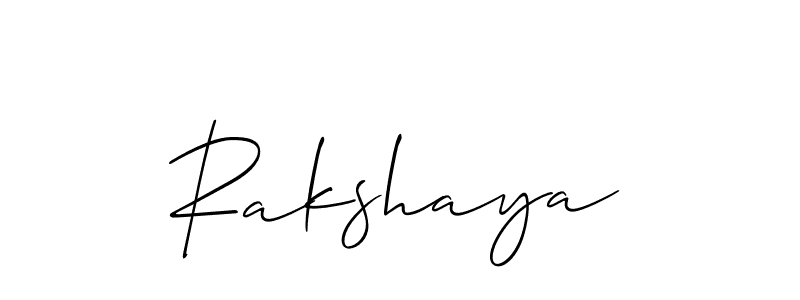 Make a short Rakshaya signature style. Manage your documents anywhere anytime using Allison_Script. Create and add eSignatures, submit forms, share and send files easily. Rakshaya signature style 2 images and pictures png