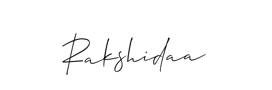 You should practise on your own different ways (Allison_Script) to write your name (Rakshidaa) in signature. don't let someone else do it for you. Rakshidaa signature style 2 images and pictures png