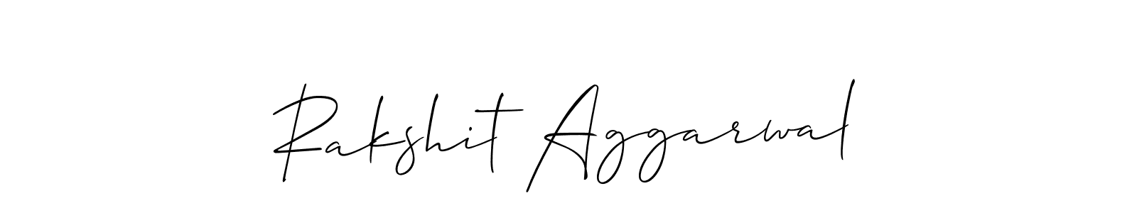 Also we have Rakshit Aggarwal name is the best signature style. Create professional handwritten signature collection using Allison_Script autograph style. Rakshit Aggarwal signature style 2 images and pictures png