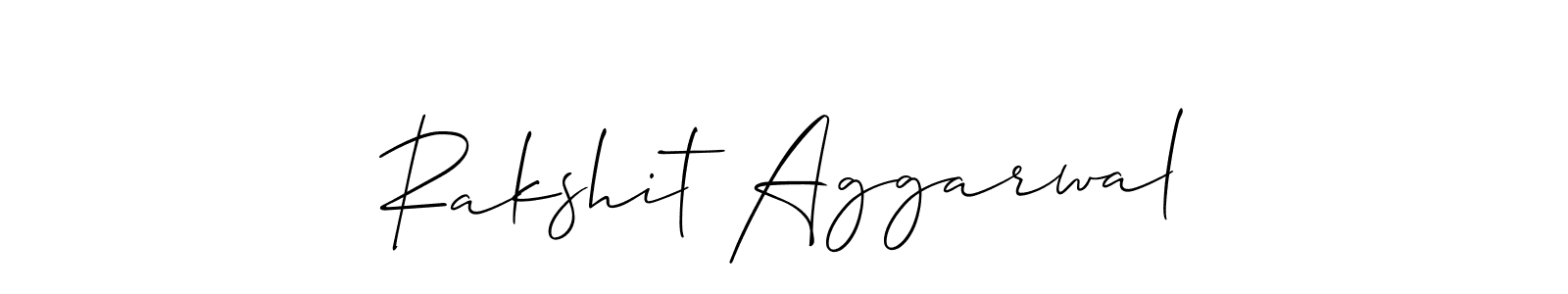 Also we have Rakshit Aggarwal name is the best signature style. Create professional handwritten signature collection using Allison_Script autograph style. Rakshit Aggarwal signature style 2 images and pictures png