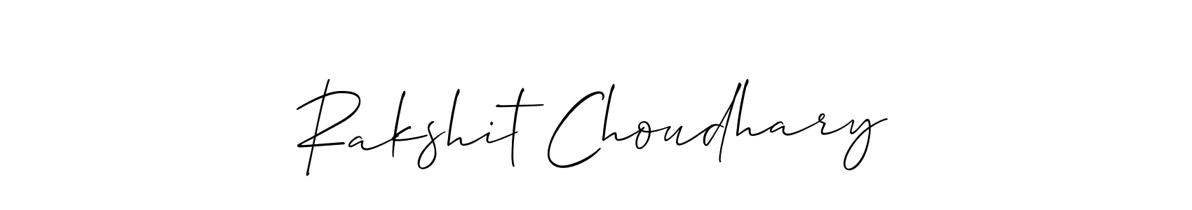 The best way (Allison_Script) to make a short signature is to pick only two or three words in your name. The name Rakshit Choudhary include a total of six letters. For converting this name. Rakshit Choudhary signature style 2 images and pictures png