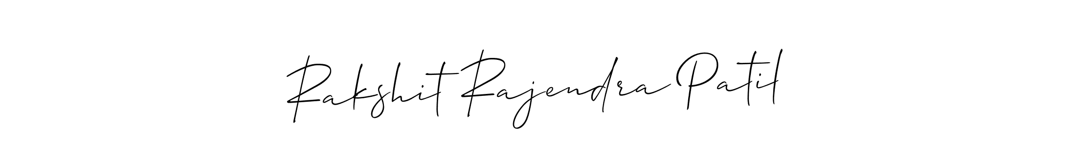 Use a signature maker to create a handwritten signature online. With this signature software, you can design (Allison_Script) your own signature for name Rakshit Rajendra Patil. Rakshit Rajendra Patil signature style 2 images and pictures png