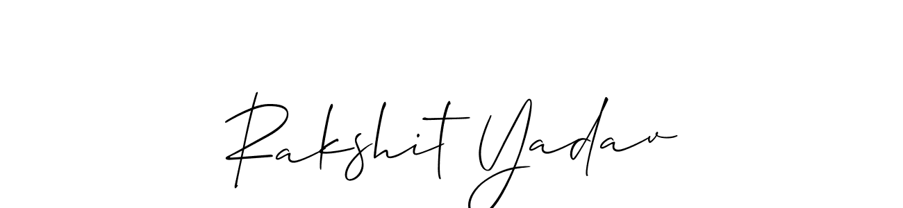 Create a beautiful signature design for name Rakshit Yadav. With this signature (Allison_Script) fonts, you can make a handwritten signature for free. Rakshit Yadav signature style 2 images and pictures png