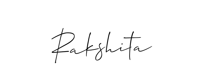 Also we have Rakshita name is the best signature style. Create professional handwritten signature collection using Allison_Script autograph style. Rakshita signature style 2 images and pictures png