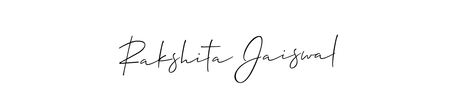 Also You can easily find your signature by using the search form. We will create Rakshita Jaiswal name handwritten signature images for you free of cost using Allison_Script sign style. Rakshita Jaiswal signature style 2 images and pictures png