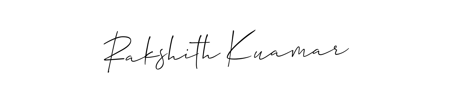 Also You can easily find your signature by using the search form. We will create Rakshith Kuamar name handwritten signature images for you free of cost using Allison_Script sign style. Rakshith Kuamar signature style 2 images and pictures png