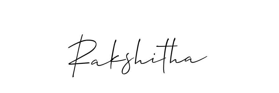 You should practise on your own different ways (Allison_Script) to write your name (Rakshitha) in signature. don't let someone else do it for you. Rakshitha signature style 2 images and pictures png