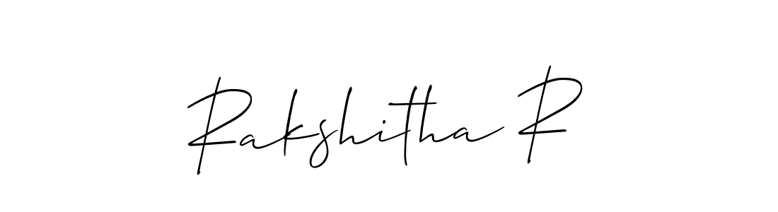 Rakshitha R stylish signature style. Best Handwritten Sign (Allison_Script) for my name. Handwritten Signature Collection Ideas for my name Rakshitha R. Rakshitha R signature style 2 images and pictures png