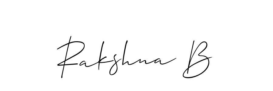 Make a beautiful signature design for name Rakshna B. Use this online signature maker to create a handwritten signature for free. Rakshna B signature style 2 images and pictures png