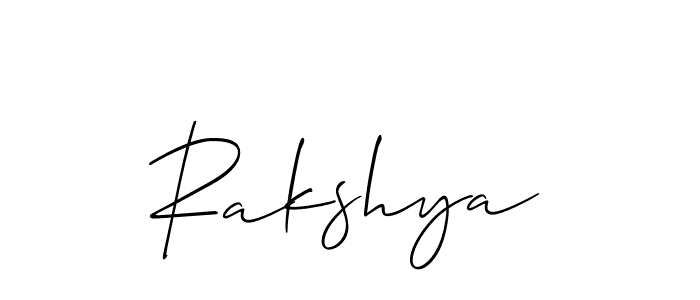 Allison_Script is a professional signature style that is perfect for those who want to add a touch of class to their signature. It is also a great choice for those who want to make their signature more unique. Get Rakshya name to fancy signature for free. Rakshya signature style 2 images and pictures png