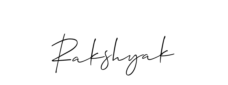 if you are searching for the best signature style for your name Rakshyak. so please give up your signature search. here we have designed multiple signature styles  using Allison_Script. Rakshyak signature style 2 images and pictures png