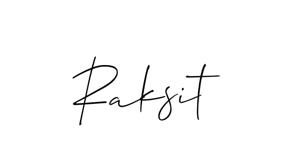 Allison_Script is a professional signature style that is perfect for those who want to add a touch of class to their signature. It is also a great choice for those who want to make their signature more unique. Get Raksit name to fancy signature for free. Raksit signature style 2 images and pictures png