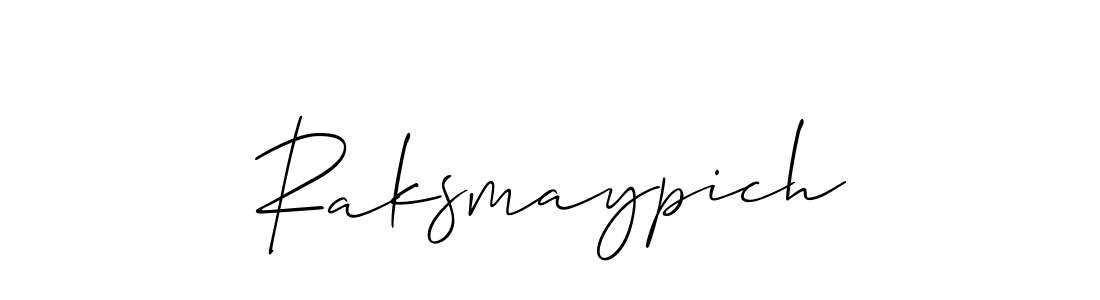 Similarly Allison_Script is the best handwritten signature design. Signature creator online .You can use it as an online autograph creator for name Raksmaypich. Raksmaypich signature style 2 images and pictures png