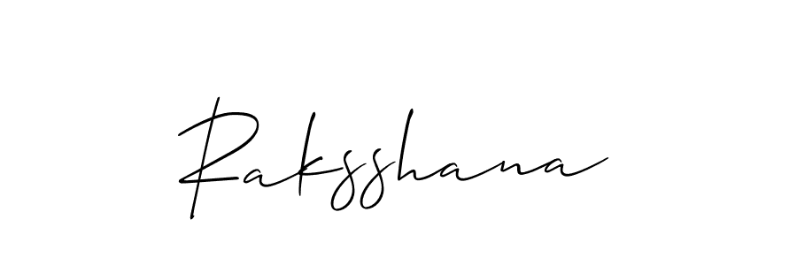 How to make Raksshana signature? Allison_Script is a professional autograph style. Create handwritten signature for Raksshana name. Raksshana signature style 2 images and pictures png