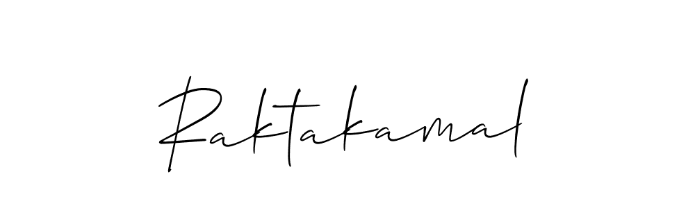 Design your own signature with our free online signature maker. With this signature software, you can create a handwritten (Allison_Script) signature for name Raktakamal. Raktakamal signature style 2 images and pictures png