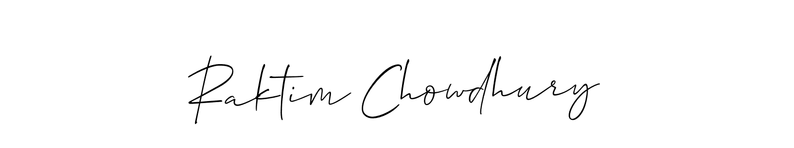 It looks lik you need a new signature style for name Raktim Chowdhury. Design unique handwritten (Allison_Script) signature with our free signature maker in just a few clicks. Raktim Chowdhury signature style 2 images and pictures png