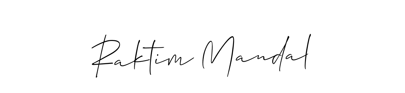 Create a beautiful signature design for name Raktim Mandal. With this signature (Allison_Script) fonts, you can make a handwritten signature for free. Raktim Mandal signature style 2 images and pictures png