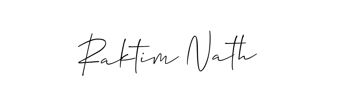 Design your own signature with our free online signature maker. With this signature software, you can create a handwritten (Allison_Script) signature for name Raktim Nath. Raktim Nath signature style 2 images and pictures png