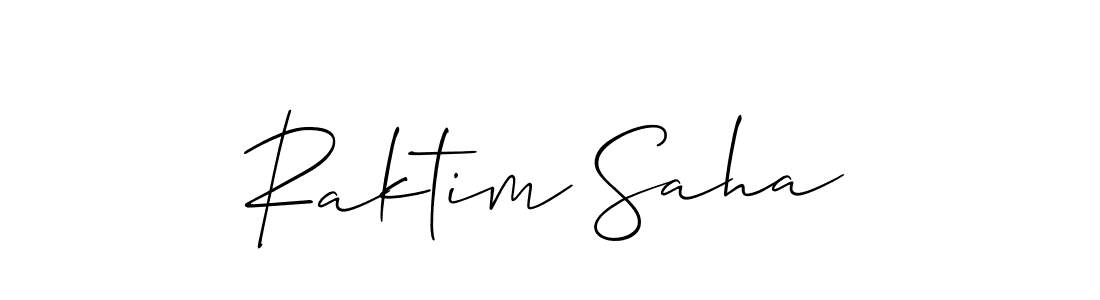 The best way (Allison_Script) to make a short signature is to pick only two or three words in your name. The name Raktim Saha include a total of six letters. For converting this name. Raktim Saha signature style 2 images and pictures png