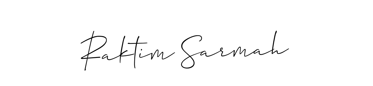 if you are searching for the best signature style for your name Raktim Sarmah. so please give up your signature search. here we have designed multiple signature styles  using Allison_Script. Raktim Sarmah signature style 2 images and pictures png