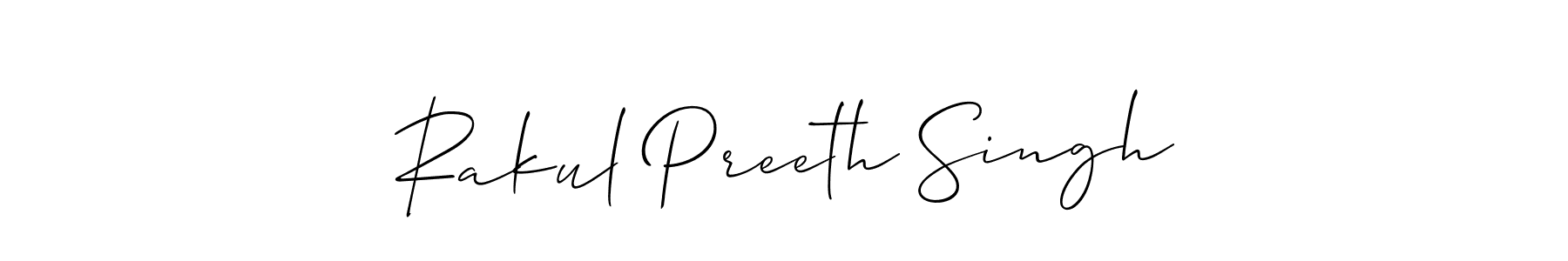 if you are searching for the best signature style for your name Rakul Preeth Singh. so please give up your signature search. here we have designed multiple signature styles  using Allison_Script. Rakul Preeth Singh signature style 2 images and pictures png
