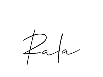 You can use this online signature creator to create a handwritten signature for the name Rala. This is the best online autograph maker. Rala signature style 2 images and pictures png