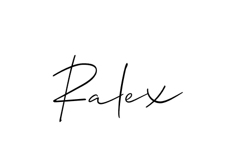 How to make Ralex signature? Allison_Script is a professional autograph style. Create handwritten signature for Ralex name. Ralex signature style 2 images and pictures png