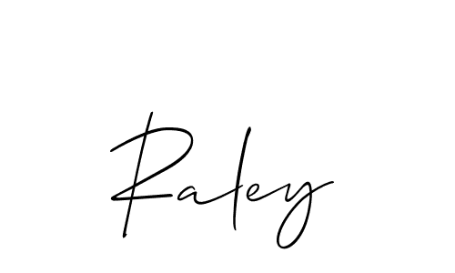 Use a signature maker to create a handwritten signature online. With this signature software, you can design (Allison_Script) your own signature for name Raley. Raley signature style 2 images and pictures png