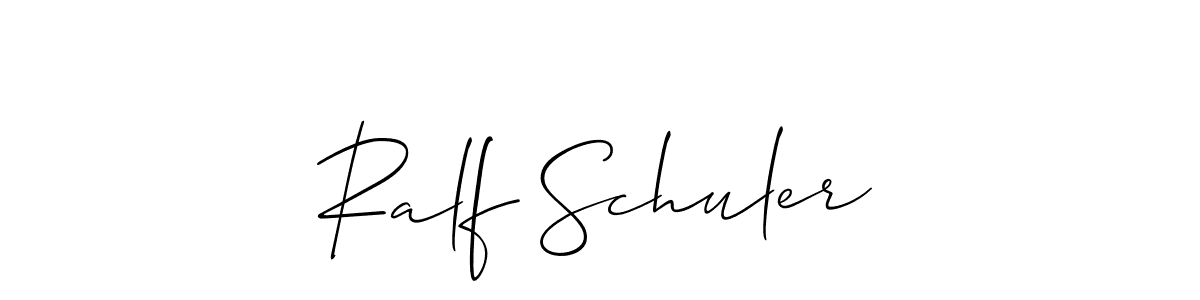 Design your own signature with our free online signature maker. With this signature software, you can create a handwritten (Allison_Script) signature for name Ralf Schuler. Ralf Schuler signature style 2 images and pictures png