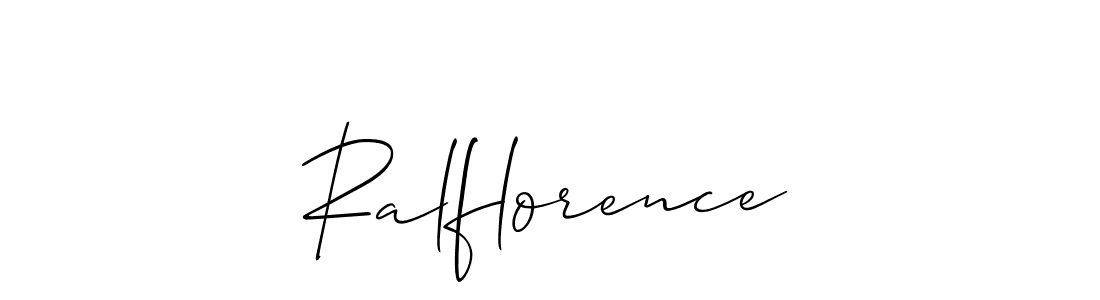 It looks lik you need a new signature style for name Ralflorence. Design unique handwritten (Allison_Script) signature with our free signature maker in just a few clicks. Ralflorence signature style 2 images and pictures png