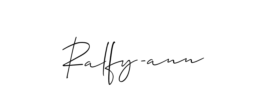 Similarly Allison_Script is the best handwritten signature design. Signature creator online .You can use it as an online autograph creator for name Ralfy-ann. Ralfy-ann signature style 2 images and pictures png