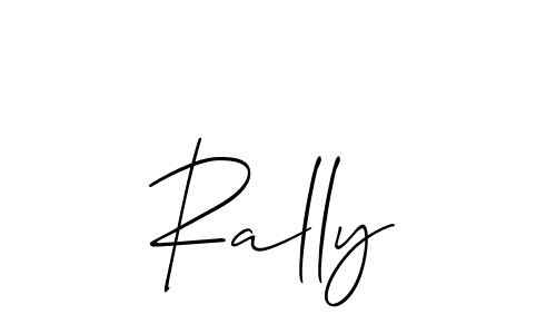 Design your own signature with our free online signature maker. With this signature software, you can create a handwritten (Allison_Script) signature for name Rally. Rally signature style 2 images and pictures png