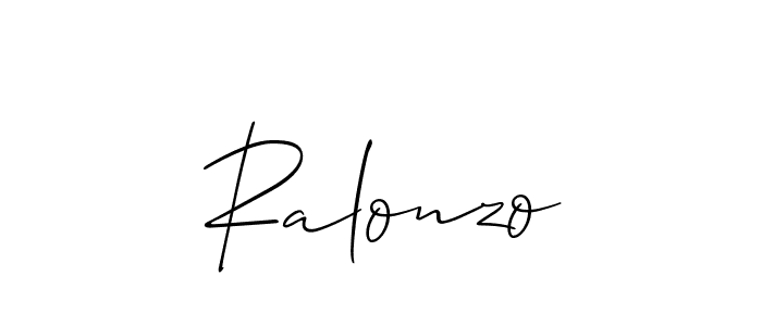 Best and Professional Signature Style for Ralonzo. Allison_Script Best Signature Style Collection. Ralonzo signature style 2 images and pictures png