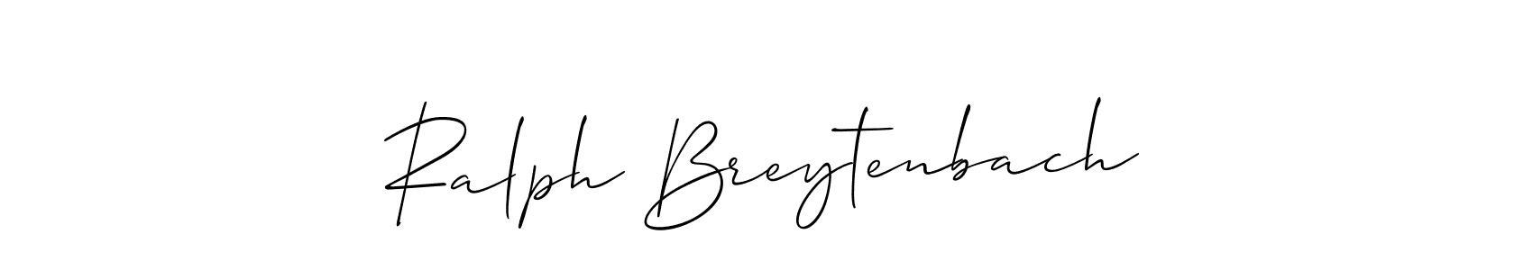 How to make Ralph Breytenbach name signature. Use Allison_Script style for creating short signs online. This is the latest handwritten sign. Ralph Breytenbach signature style 2 images and pictures png