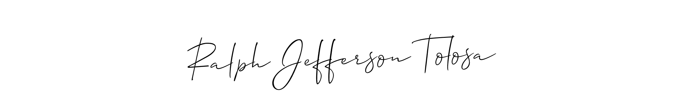 Also You can easily find your signature by using the search form. We will create Ralph Jefferson Tolosa name handwritten signature images for you free of cost using Allison_Script sign style. Ralph Jefferson Tolosa signature style 2 images and pictures png