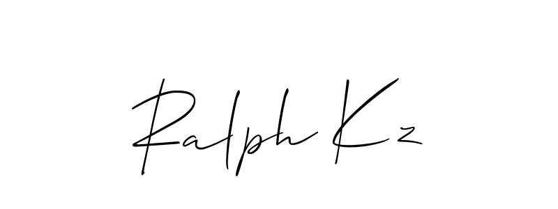 The best way (Allison_Script) to make a short signature is to pick only two or three words in your name. The name Ralph Kz include a total of six letters. For converting this name. Ralph Kz signature style 2 images and pictures png