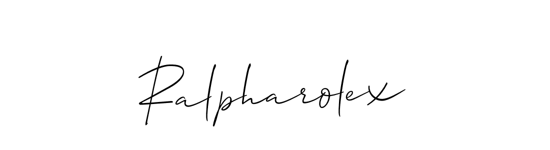 Design your own signature with our free online signature maker. With this signature software, you can create a handwritten (Allison_Script) signature for name Ralpharolex. Ralpharolex signature style 2 images and pictures png