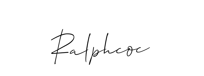 Once you've used our free online signature maker to create your best signature Allison_Script style, it's time to enjoy all of the benefits that Ralphcoc name signing documents. Ralphcoc signature style 2 images and pictures png