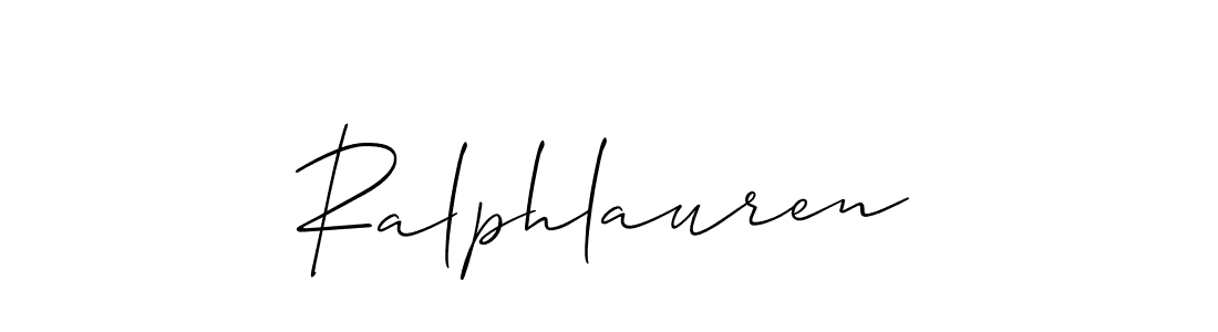 How to make Ralphlauren signature? Allison_Script is a professional autograph style. Create handwritten signature for Ralphlauren name. Ralphlauren signature style 2 images and pictures png