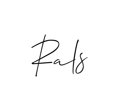 You can use this online signature creator to create a handwritten signature for the name Rals. This is the best online autograph maker. Rals signature style 2 images and pictures png