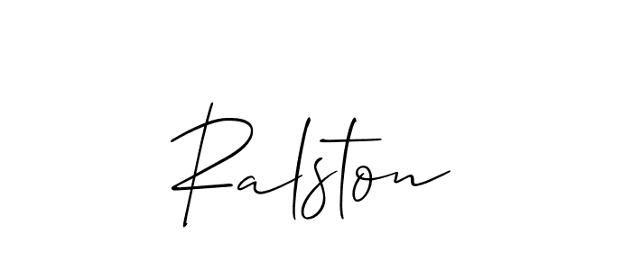 Create a beautiful signature design for name Ralston. With this signature (Allison_Script) fonts, you can make a handwritten signature for free. Ralston signature style 2 images and pictures png