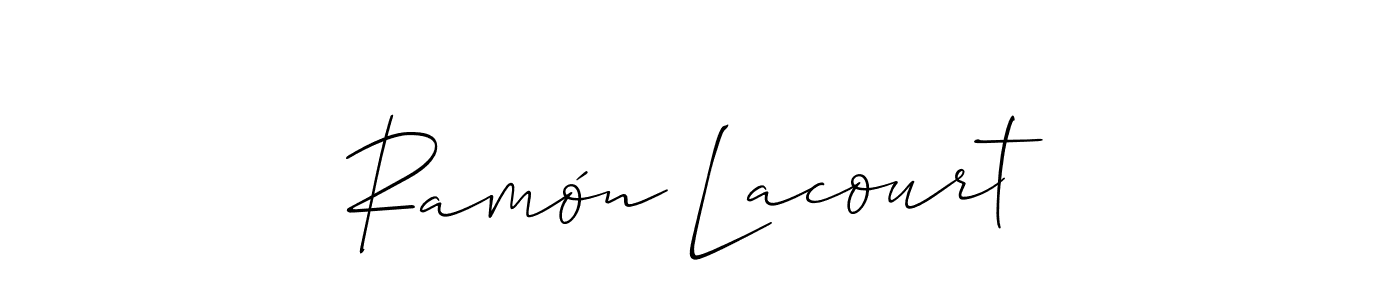 Also we have Ramón Lacourt name is the best signature style. Create professional handwritten signature collection using Allison_Script autograph style. Ramón Lacourt signature style 2 images and pictures png