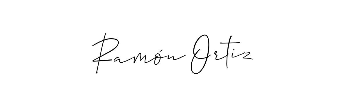 Ramón Ortiz stylish signature style. Best Handwritten Sign (Allison_Script) for my name. Handwritten Signature Collection Ideas for my name Ramón Ortiz. Ramón Ortiz signature style 2 images and pictures png