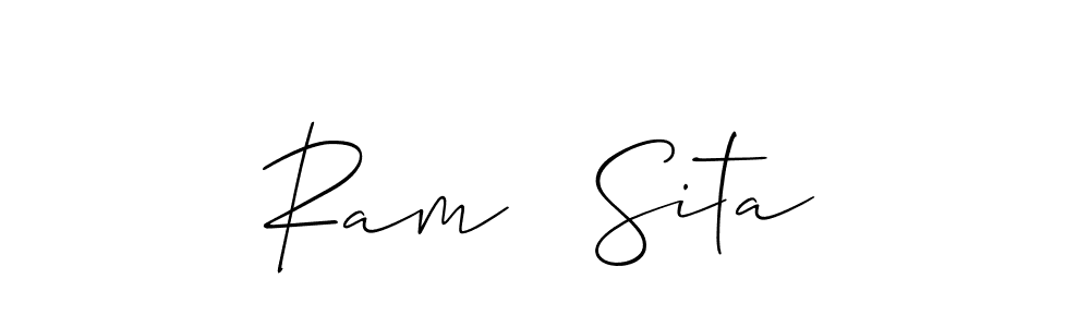 Similarly Allison_Script is the best handwritten signature design. Signature creator online .You can use it as an online autograph creator for name Ram   Sita. Ram   Sita signature style 2 images and pictures png