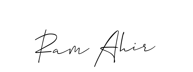 It looks lik you need a new signature style for name Ram Ahir. Design unique handwritten (Allison_Script) signature with our free signature maker in just a few clicks. Ram Ahir signature style 2 images and pictures png