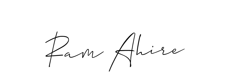 if you are searching for the best signature style for your name Ram Ahire. so please give up your signature search. here we have designed multiple signature styles  using Allison_Script. Ram Ahire signature style 2 images and pictures png