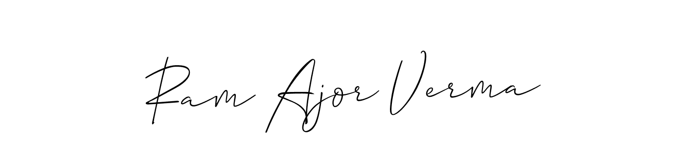 Also we have Ram Ajor Verma name is the best signature style. Create professional handwritten signature collection using Allison_Script autograph style. Ram Ajor Verma signature style 2 images and pictures png