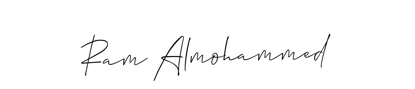 This is the best signature style for the Ram Almohammed name. Also you like these signature font (Allison_Script). Mix name signature. Ram Almohammed signature style 2 images and pictures png